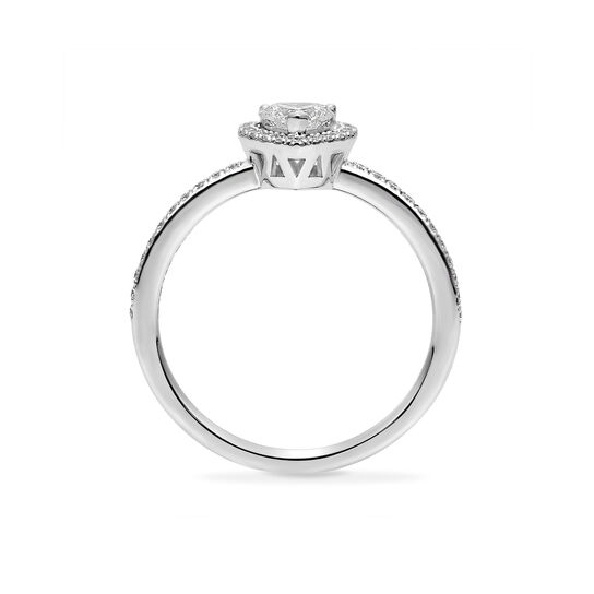 Birks Essentials White Gold and Diamond Heart Shape Ring image number 3